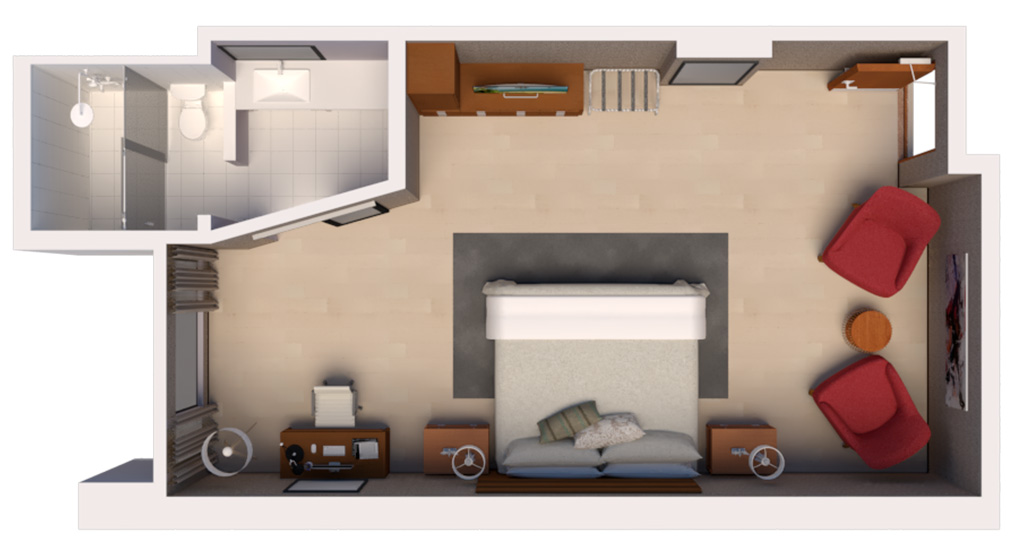 Luxe King Room Floor Map